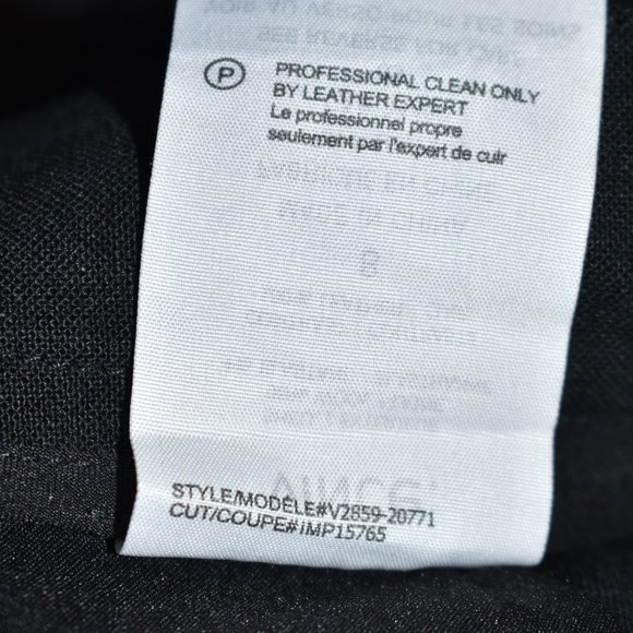 new $400 Vince 'Strapping' Leather Trim Trousers pant black tailored 8 - Picture 8 of 9